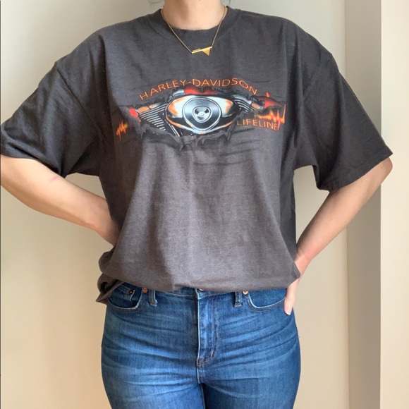 Harley Davidson Oversized Graphic Tee T Shirt XL Made In USA